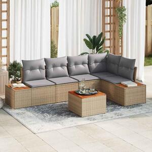Sada zahradních pohovek 5 ks 5-Počet míst béžová a světle šedá 3356760