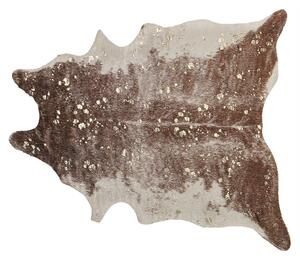 Koberec z umělé hovězí kůže s potiskem 130 x 170 cm hnědý / zlatý BOGONG