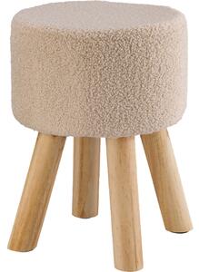 Livarno® Stolička s kožešinou (hnědá) (100395985002)