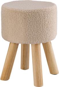 Livarno® Stolička s kožešinou (hnědá) (100395985002)