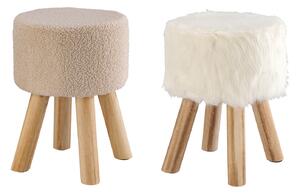 Livarno® Stolička s kožešinou (100395985)