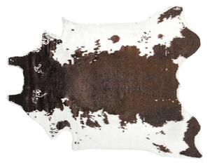 Koberec z umělé hovězí kůže 130 x 170 cm bílý / hnědý BOGONG