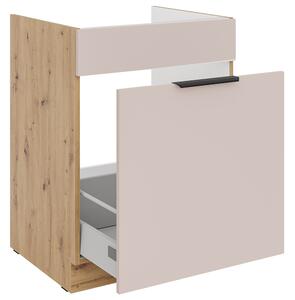 SOLEA k | dolní kuchyňská skříňka 60 ZL 1S dřezová | 60 cm | artisan/kašmír | VÝBĚR ÚCHYTŮ