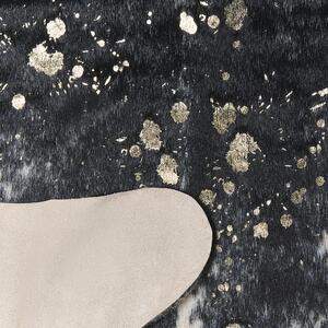 Koberec z umělé hovězí kůže se skvrnami 130 x 170 cm černý / bílý BOGONG