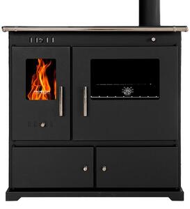 Dřevěná kamna Prometey Praktik Lux 9,4 kW | Trouba | Litina | Energetická třída A+
