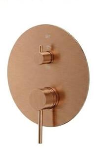 Sprchová a vanová baterie SAT Aurum bez podomítkového tělesa broušený rose gold SATBAUR215VBRG