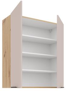 SOLEA k | horní kuchyňská skříňka 80 G-90 2F policová | 80 cm | VYSOKÁ | artisan/kašmír | VÝBĚR ÚCHYTŮ
