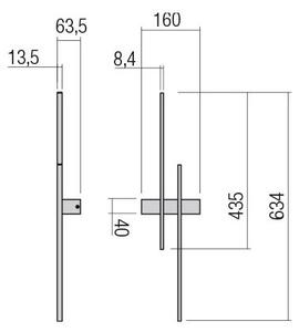 Redo 01-2747 - LED Nástěnné svítidlo TANGENT LED/13W/230V CRI 90 černá
