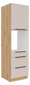 SOLEA k | vysoká skříňka 60 DPS-210 3S1F | 60 cm | PREMIUM BOX | artisan/kašmír | VÝBĚR ÚCHYTŮ