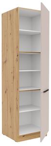 SOLEA k | vysoká skříňka 60 DK-210 2F potravinová s policemi | 60 cm | UNI dvířka | artisan/kašmír | VÝBĚR ÚCHYTŮ
