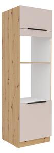SOLEA k | vysoká skříňka 60 DPM-210 2F na vestavnou troubu a mikrovlnku | 60 cm | artisan/kašmír | VÝBĚR ÚCHYTŮ