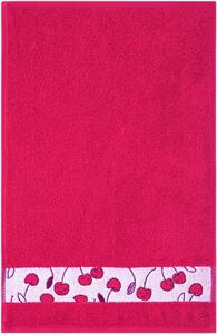Bavlněný ručník Třešně - malinová Rozměr: ručníček 30x50
