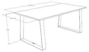 Majstrštych Jídelní stůl Brhlík - designový industriální nábytek velikost stolu (D x Š): 140 x 90 (cm)