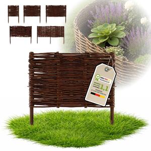 Floranica 1 kus Vrbový plot 40 cm x 40 cm – Zahradní plot z vrbového proutí Palisáda Přírodní oplocení Ohraničení záhonu