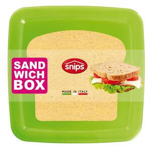 Zelený svačinový box na sendvič Snips Sandwich, 500 ml