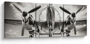 Obraz - Warbird (s hodinami) (90x30 cm)
