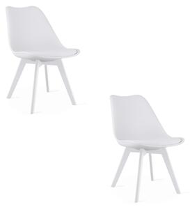 Židle MARK - bílá / bílé nohy x 2