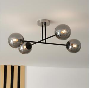 Brilagi - Přisazený lustr MALIVA 4xE14/15W/230V matný chrom/kouřová