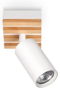 Brilagi - Bodové svítidlo SELE WOOD ACOUSTIC 1xGU10/30W/230V bílá/dřevo