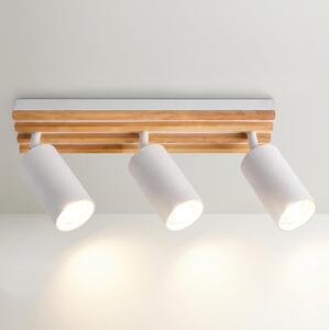 Brilagi - Bodové svítidlo SELE WOOD 3xGU10/30W/230V bílá/dřevo