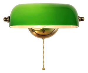 Brilagi - Nástěnná lampa BANK OFFICE 1xE27/60W/230V mosaz/zelená