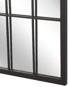 Nástěnné zrcadlo kovové 50 x 115 cm černé CASSEL