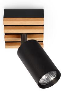 Brilagi - Bodové svítidlo SELE WOOD 1xGU10/30W/230V černá/dřevo