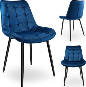 Sametová židle NORMAN velur modrá průmyslový design
