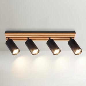 Brilagi - Bodové svítidlo SELE WOOD 4xGU10/30W/230V černá/dřevo