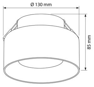 Brilagi - LED Podhledové svítidlo AURA LUX 1xGX53/30W/230V pr. 13 cm černá/kouřová