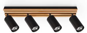 Brilagi - Bodové svítidlo SELE WOOD 4xGU10/30W/230V černá/dřevo