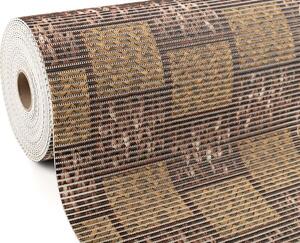 Koupelnová pěnová rohož / předložka PRO-071 Hnědá proplétaná rohož - metráž šířka 65 cm