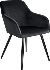 Tectake® Jídelní židle Marilyn čalouněná, sametový vzhled 58 x 62 x 82 cm