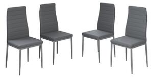 Židle jídelny Vicco Grand Šedá 42.5 x 48 cm Sada 4 kusů, Model 40741