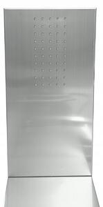 Sprchový rohový panel TOLEDO 4v1 - s výtokem do vany - INOX