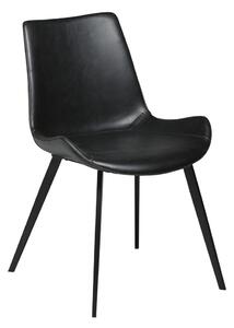 Černá jídelní židle z imitace kůže DAN–FORM Denmark Hype