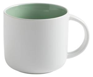 Bílý porcelánový hrnek se zeleným vnitřkem Maxwell & Williams Tint, 450 ml