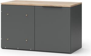 Příborník Vicco Wido Antracit 80 x 50 cm Rohová komoda s dvířky, Model 47678