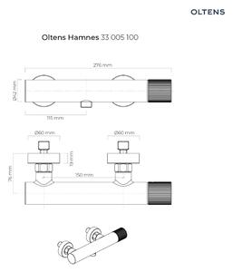 Oltens Hamnes sprchová baterie nastěnná chrom 33005100