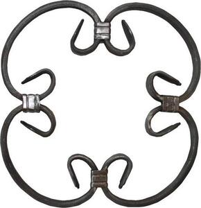 LogistSystem - Kované železo Ornament Kované železo 210x210mm - např. jako prvek pro okenní mříže - zábradlí - plot - bránu - rozety - mříže R.C4