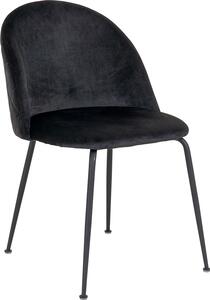 Sametová jídelní židle House Collection Stina Black