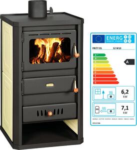 Krbová kamna PRITY S2 W10 s vodním výměníkem Kamna pro ústřední topení - 13,3 Kw