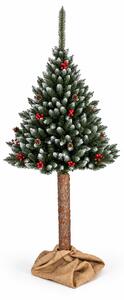 JAKS Vánoční stromek na kmeni s jeřabinami 160 cm červený