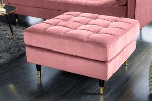 Taburet COZY VELVET 80 CM tmavě růžový samet Nábytek | Doplňkový nábytek | Taburety