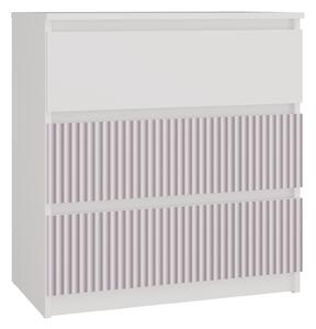 Topeshop M3 FR PINK, Růžová, Bílá, 3 zásuvka/zásuvek, Dřevotřískové desky, 700 mm, 400 mm, 750 mm