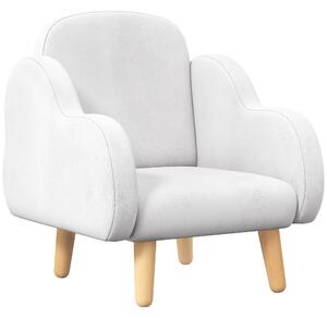 Dětské křeslo ZONEKIZ Infant s designem mraků, super jemné na dotek a 4 nohama pro děti 18-36 měsíců, nosnost 40 kg, 46x51x55 cm Bílá | Aosom