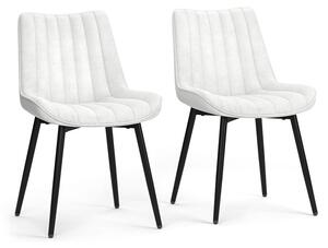 Židle jídelny Vicco Ravlo Béžová/Černá 51 x 57 cm Sada 2 kusů, Model 61388