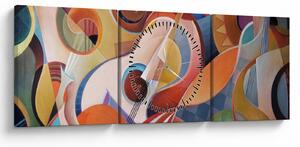 Obraz - Hudební abstrakt (s hodinami) (90x30 cm)