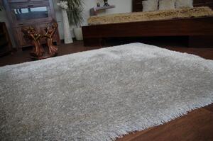 Dywany Lusczow Kusový koberec LOVE SHAGGY stříbrný