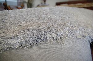 Dywany Lusczow Kusový koberec LOVE SHAGGY stříbrný